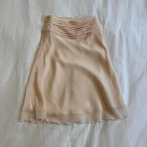 Guizio cream silky midi skirt